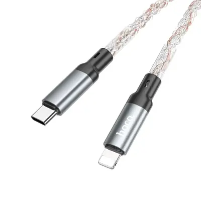 Кабель PD Power Delivery HOCO U112 Type-C - lightning 3A PD20W 1,2m Gray