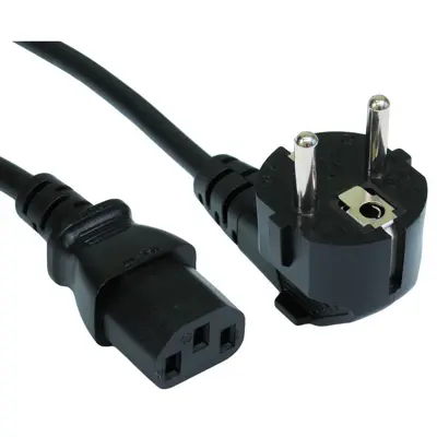 Кабель живлення ПК ATCOM CEE 7/7 - IEC C13 євровилка, довжина 1,8 м, МІДЬ (1 мм) (14367)