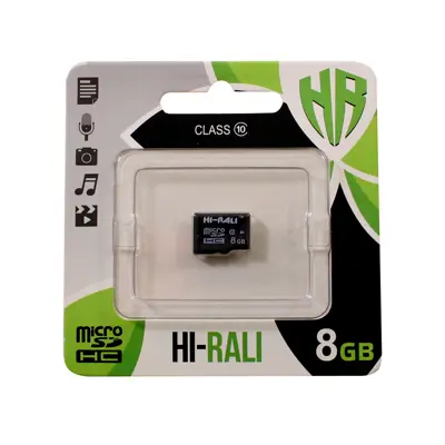 Картка пам'яті microSDHC HI-RALI 8GB class 10 (без адаптера)