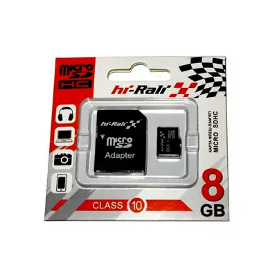 Картка пам'яті microSDHC HI-RALI 8GB class 10 (з адаптером)