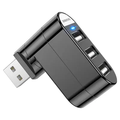 Хаб BOROFONE DH3 3xUSB2.0 black