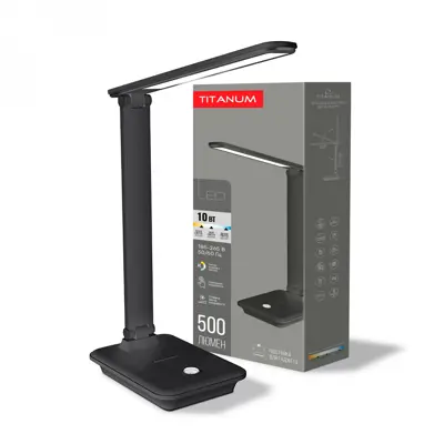 LED лампа настiльна TITANUM TLTF-009B 10W 220V black