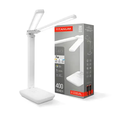 LED лампа настiльна з акумулятором TITANUM TLTF-010W 7W 2700-6000K 220V