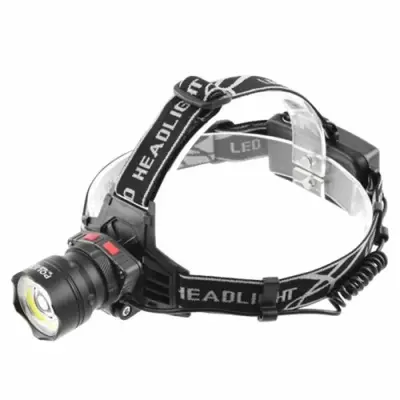 Ліхтарик налобний 8005-T6+COB zoom micro USB 2х18650 4 режими
