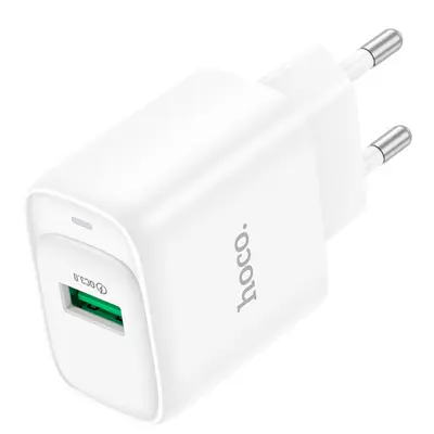 Мережеве зарядне HOCO C140A 1USB 3A 18W QC3.0 white