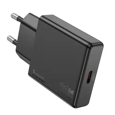 Мережеве зарядне HOCO N37 USB-C 3А PD20W QC3.0 Black