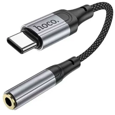 Перехідник HOCO LS36 TYPE-C - AUX 3.5 Black