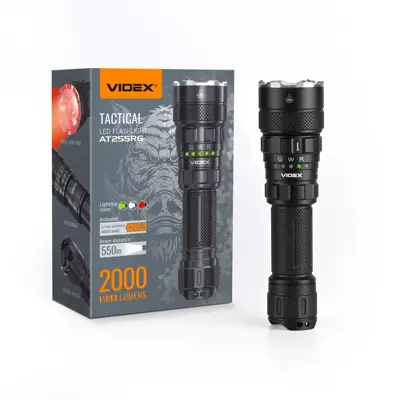 ліхтар VIDEX VLF-AT255RG 2000Lm 5000K RED, GREEN, WHITE, червоне світло