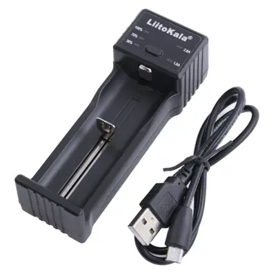 Зарядне LiitoKala Lii-100C для 1 елемента 10440-26700 Ni-Mh, Li-Ion, Li-Fe, від USB, 1-2А