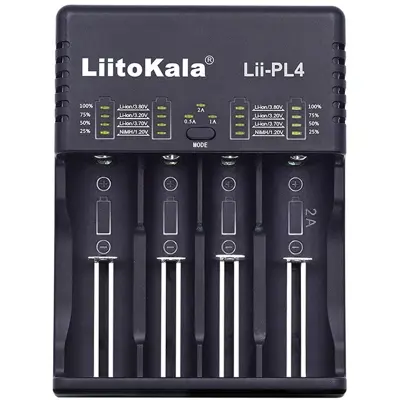 Зарядне LiitoKala Lii-PL4 для 1-4 елементів 10440-26650 Ni-Mh, Li-Ion, Li-Fe