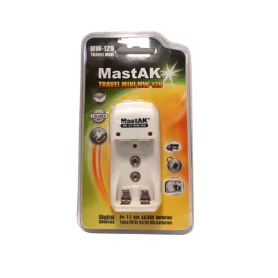 Зарядне MASTAK MW-129 для 1-2 елементів АА, ААА, крона Ni-Mh, Ni-Cd