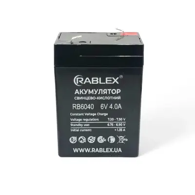акумулятор герметичний RABLEX RB6040 6V 4.0A (70*47*101) мм