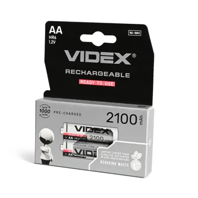Акумулятор VIDEX Hi-Mh AA HR06 2100mAh 2BL
