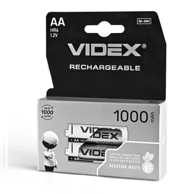 Акумулятор VIDEX Ni-MH AA HR06 1000mAh 2bl