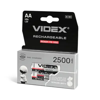 Акумулятор VIDEX Ni-MH AA HR06 2500mAh 2bl