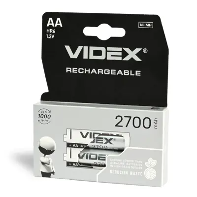 Акумулятор VIDEX Ni-MH AA HR06 2700mAh 2BL