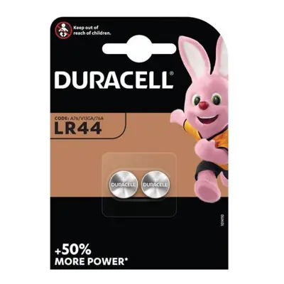 батарейка лужна DURACELL  LR44/А76/ V13GA/AG13 2bl