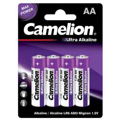 Батарейка CAMELION LR6 АА Ultra Alkaline 4BL