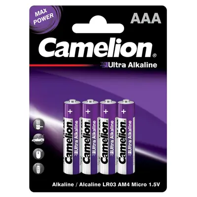 Батарейка CAMELION LR 03 ААА Ultra Alkaline 4BL