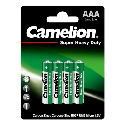 Батарейка CAMELION R03 AAA Green 4BL