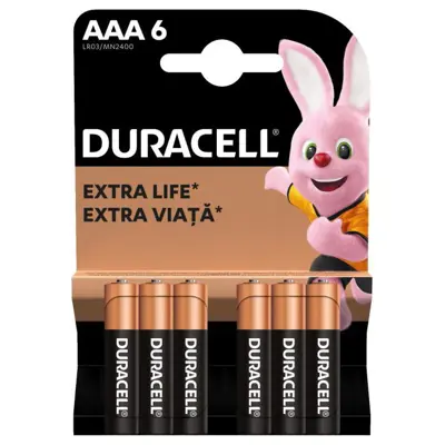 Батарейка DURACELL AAA LR03 MN2400 6шт