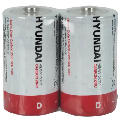 Батарейка HYUNDAI R20 D Heavy Duty 2shrink