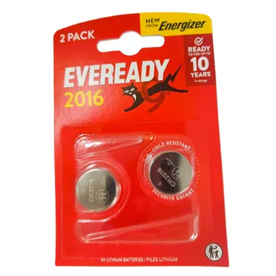 Батарейка літієва ENERGIZER Eveready CR2016 2BL