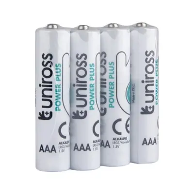 Батарейка Uniross LR03 ААА Power Plus 4shrink