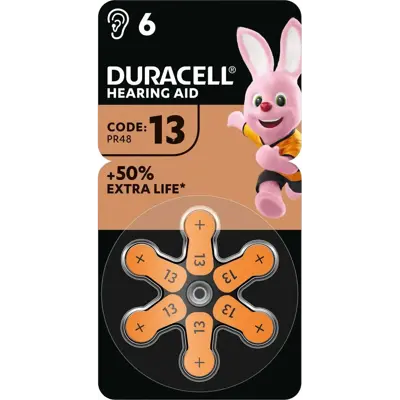 Батарейка в слуховий апарат DURACELL DA 13 B6