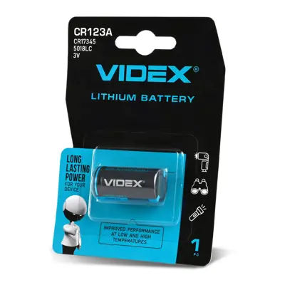 Батарейка Videx CR123 Lithium 1BL