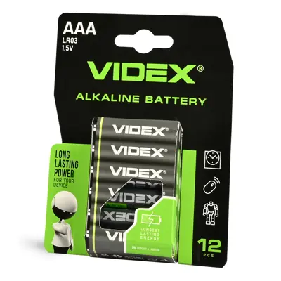 Батарейка Videx LR03 AAA 12bl