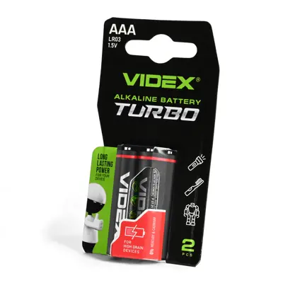 Батарейка Videx LR03 Turbo 2bl