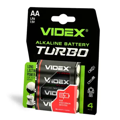 Батарейка Videx LR06 Turbo 4BL