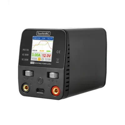 Блок живлення ToolkitRC P200 V2 GaN in:100-240 VAC 7-28 VDC, out 0-30 VDC 0-10A 200W TK23100-EU