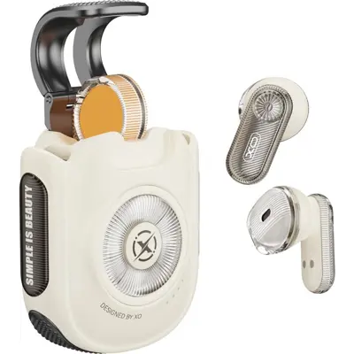 Bluetooth навушники TWS XO G39 Metal Remote Control TWS Headset Білі