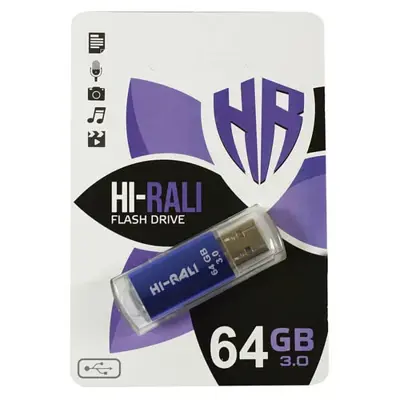 флеш-драйв Hi-Rali 64GB Rocket синій