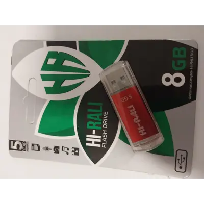 флешка Hi-Rali 8GB Rocket червоний