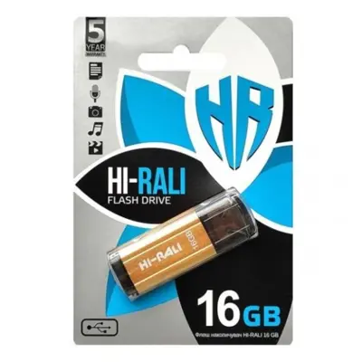 флешка Hi-Rali 16GB Corsair бронза