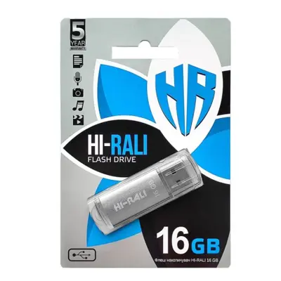 флешка Hi-Rali 16GB Rocket срібло