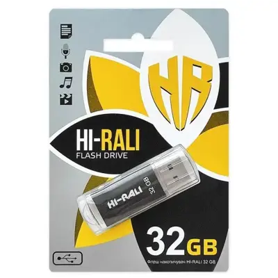 Флешка Hi-Rali 32GB 3.0 Rocket чорний