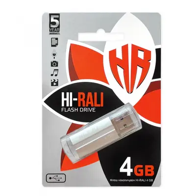 флешка Hi-Rali 4GB Corsair срібло