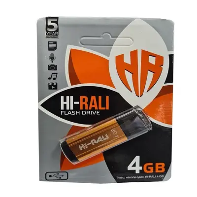флешка Hi-Rali 4GB Stark gold