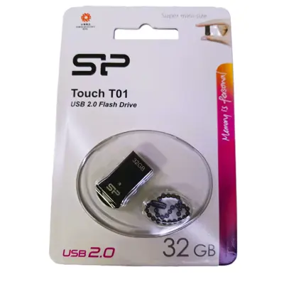 флешка SILICON POWER Touch T01 32Gb Black metal   