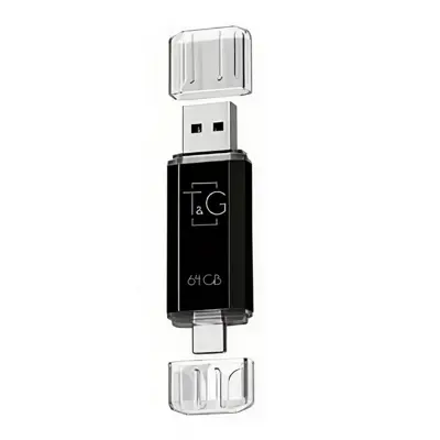 флешка T&G 009 64GB USB3.0+Type-C чорна