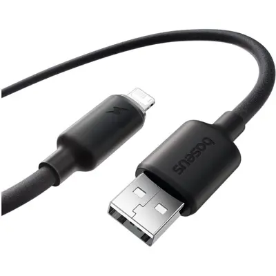 Кабель Baseus USB to Lightning Foamed Silicone 2,4A 1m Black E0426900