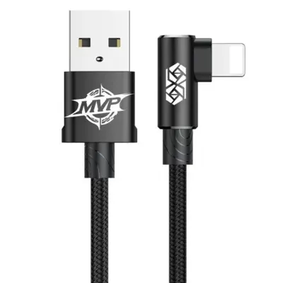 Кабель Baseus USB to Lightning MVP Elbo 2A 1m Black кутовий CALMVP-01