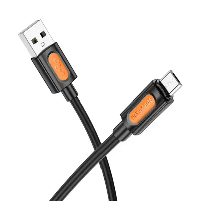Кабель BOROFONE BX114 USB to Micro Structure silicone 2,4A 1m black