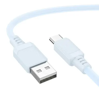 Кабель BOROFONE BX115 USB to Type-C silicone 3A 1m білий