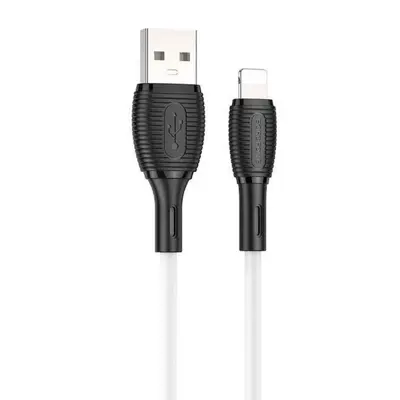 Кабель BOROFONE BX86 USB To Lightning silicone 2.4A 1m білий