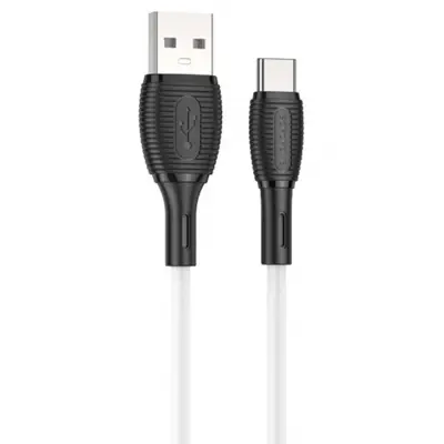 Кабель BOROFONE BX86 USB to Type-C silicone 3A 1m білий